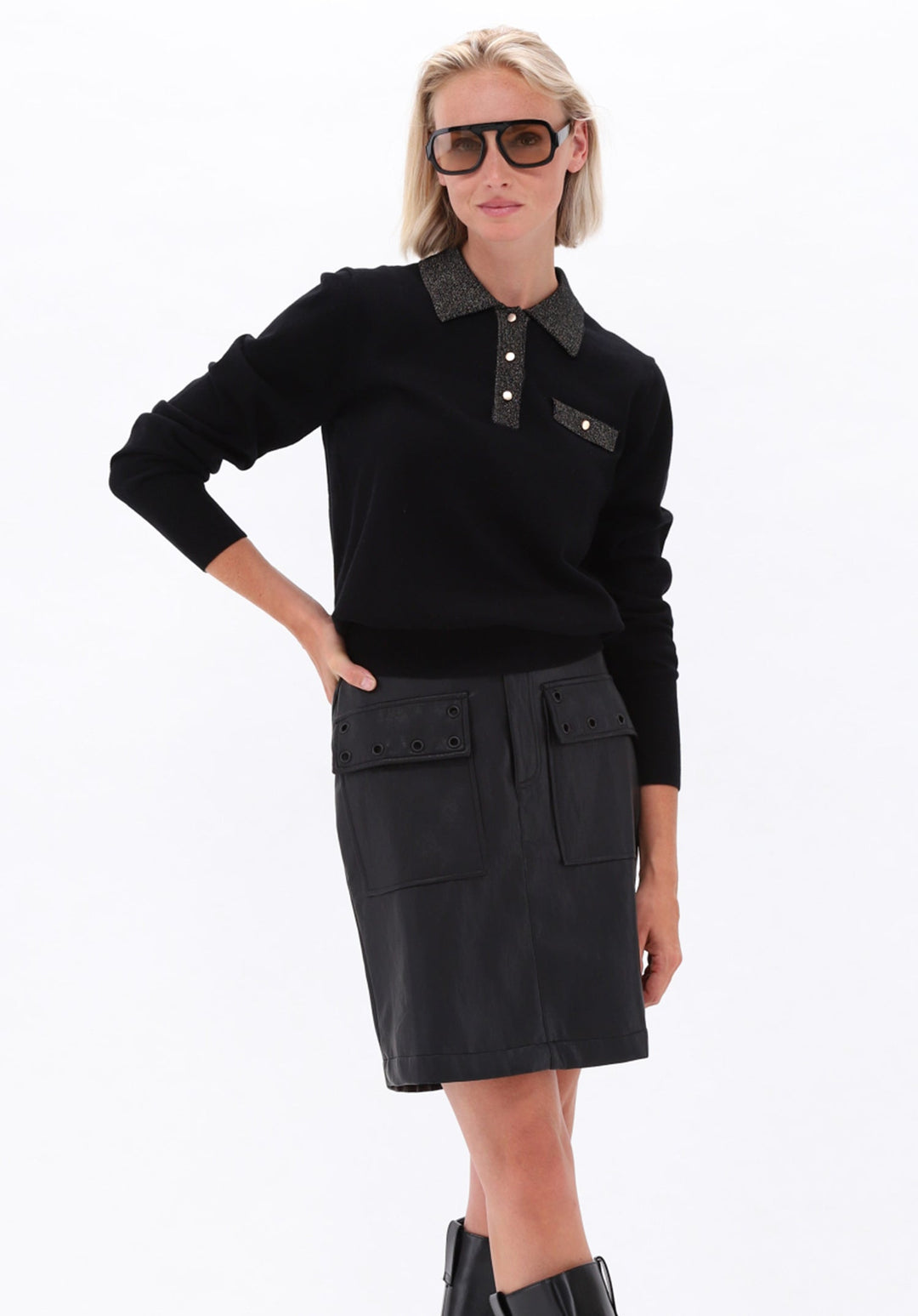 You're My Lobster — Rok in lederlook met fantasie — campagnebeeld BLACK22