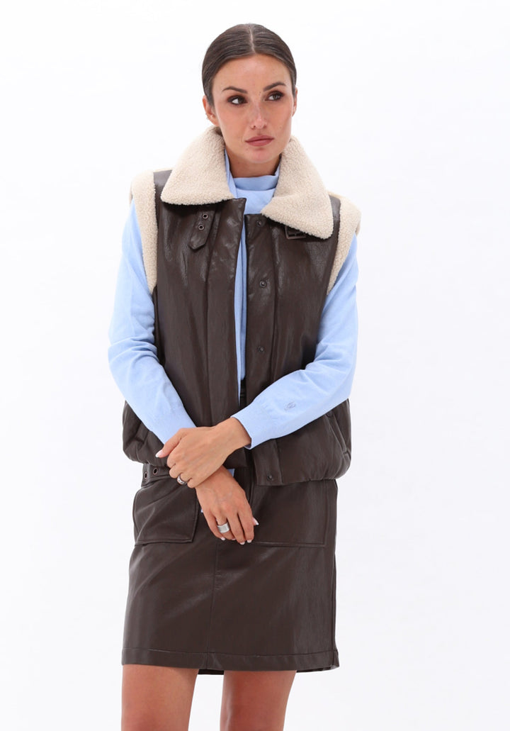 You're My Lobster — Rok in lederlook met fantasie — campagnebeeld CHOCOLATEBROWN13