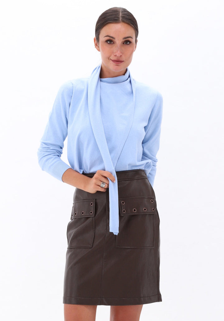You're My Lobster — Rok in lederlook met fantasie — campagnebeeld CHOCOLATEBROWN17