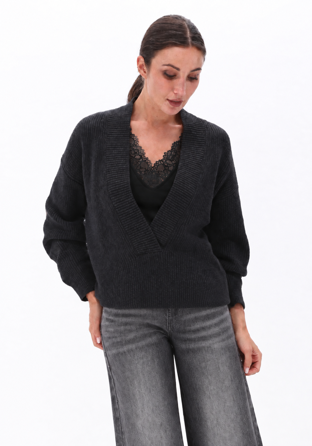 You're My Lobster — Pullover met diepe V hals — campagnebeeld CAVIAR