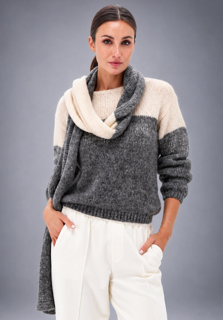 You're My Lobster — Dégradé pullover ronde hals & sjaal — campagnebeeld CASTLEROCK2