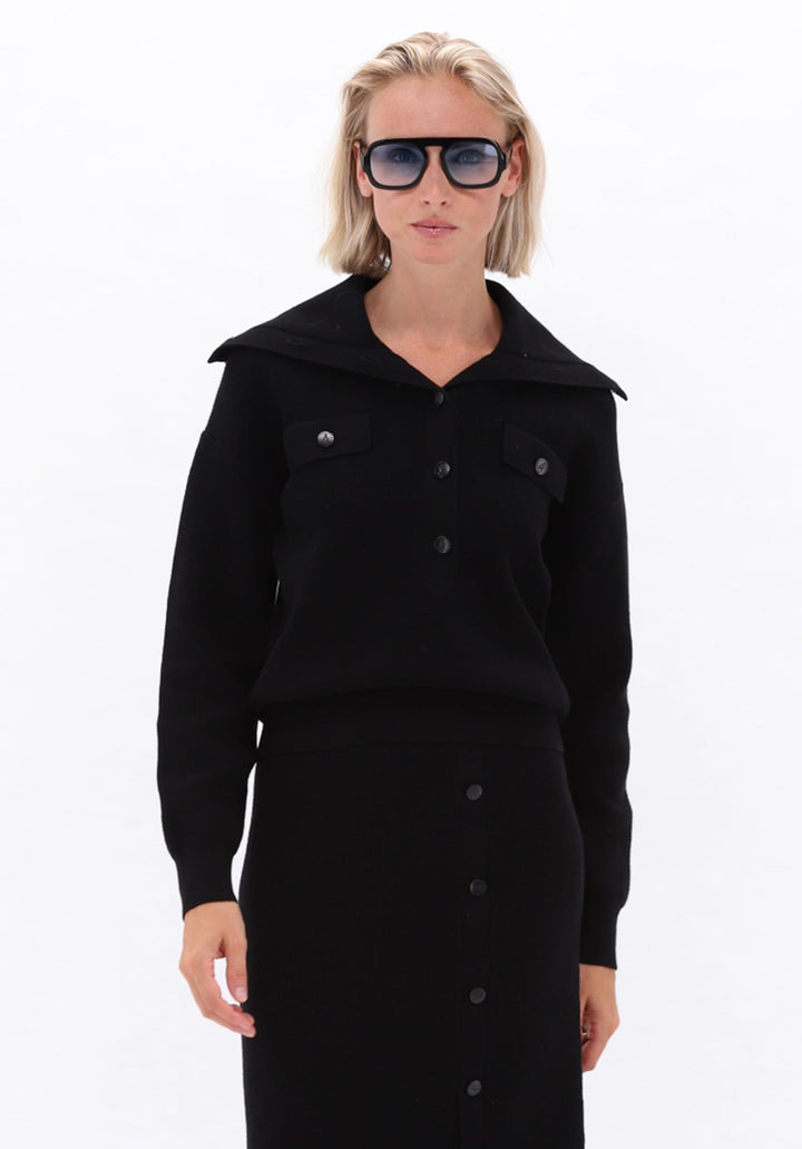 You're My Lobster — Pullover met knopen — campagnebeeld BLACK