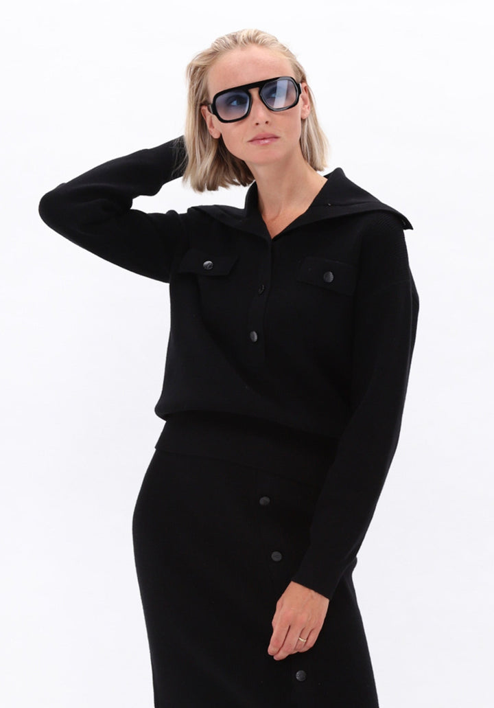You're My Lobster — Pullover met knopen — campagnebeeld BLACK