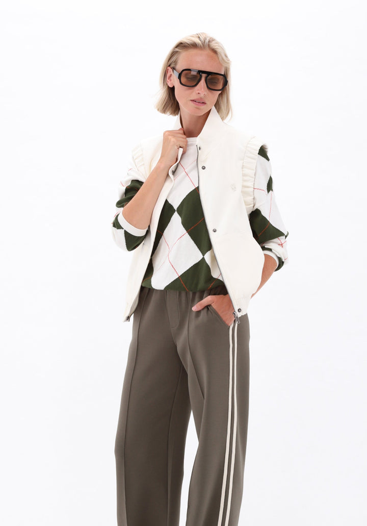 You're My Lobster — Pullover ronde hals met ruitmotief — campagnebeeld ECRU
