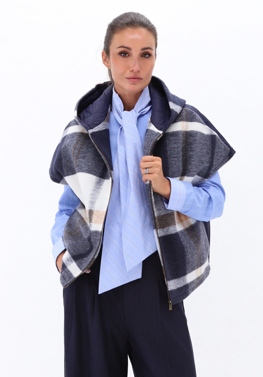 You're My Lobster — Vest met rits & kap — campagnebeeld DARKBLUE