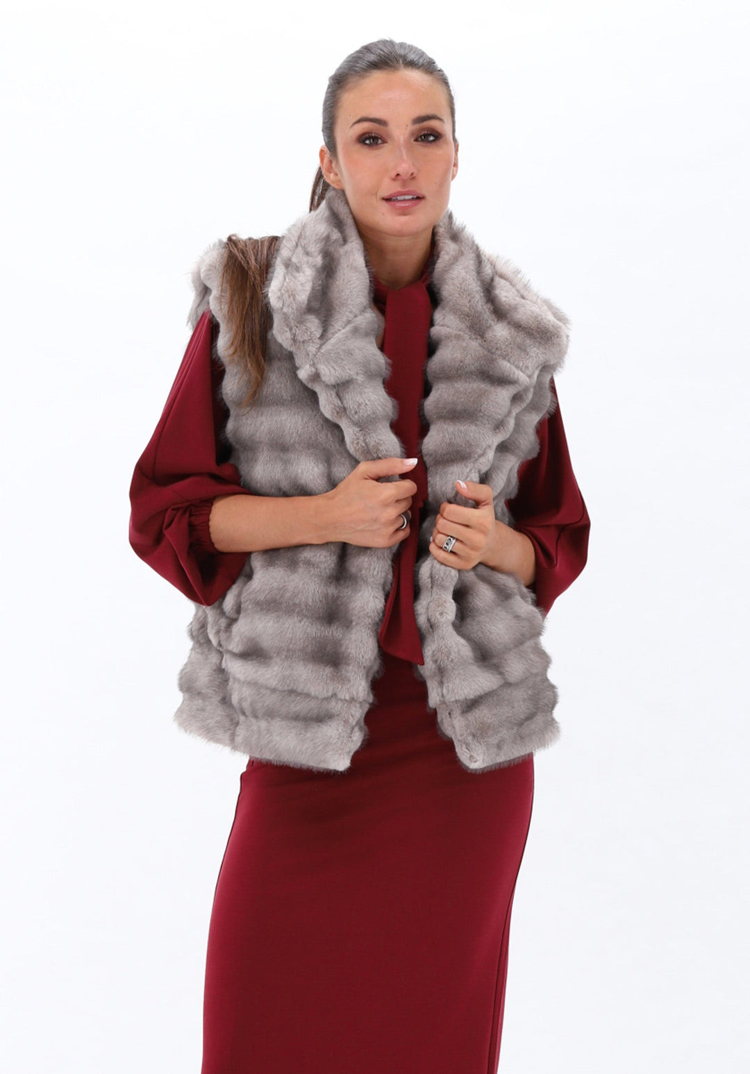 You're My Lobster — Bont gilet met zakjes — campagnebeeld GREY