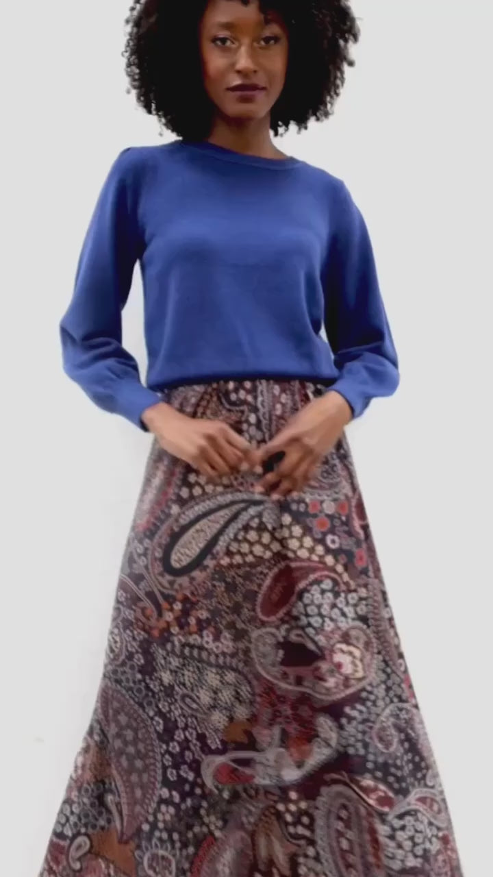 K-design - Rok met print, kant et afneembare volumeuze voering (X376)