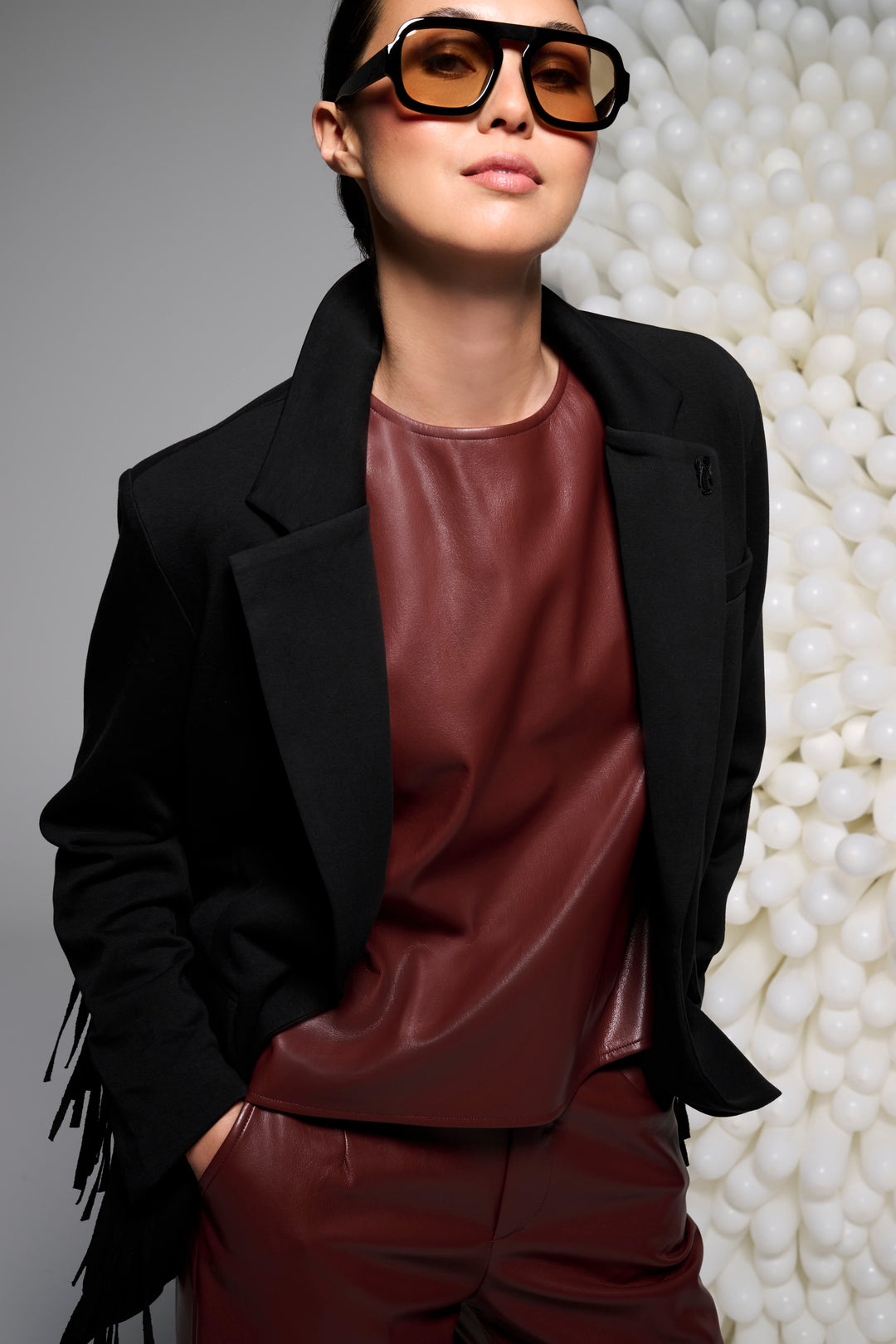 You're My Lobster — Blazer met franjes — publicity black top