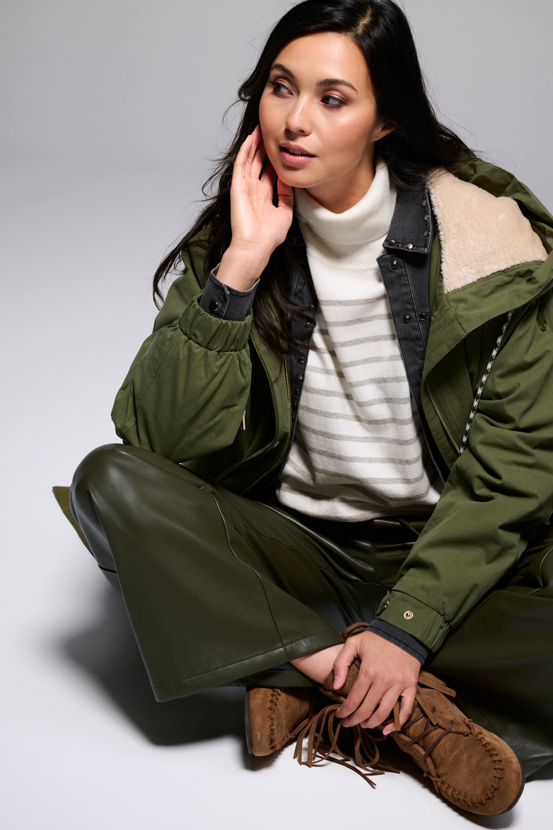You're My Lobster — Waterdichte parka — publicity dark olive shirt