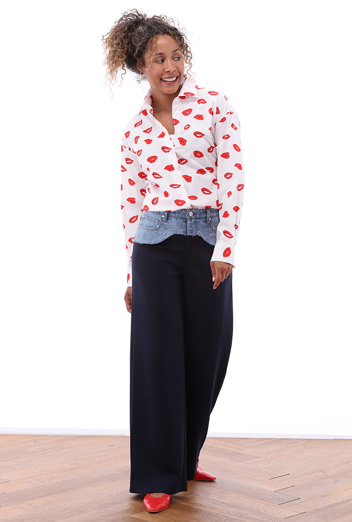 You're my lobster - Broek met jeans details (C171L)