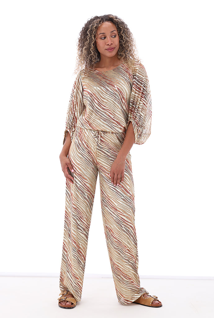 K-design - Top met lurex en pofmouwen (C251)