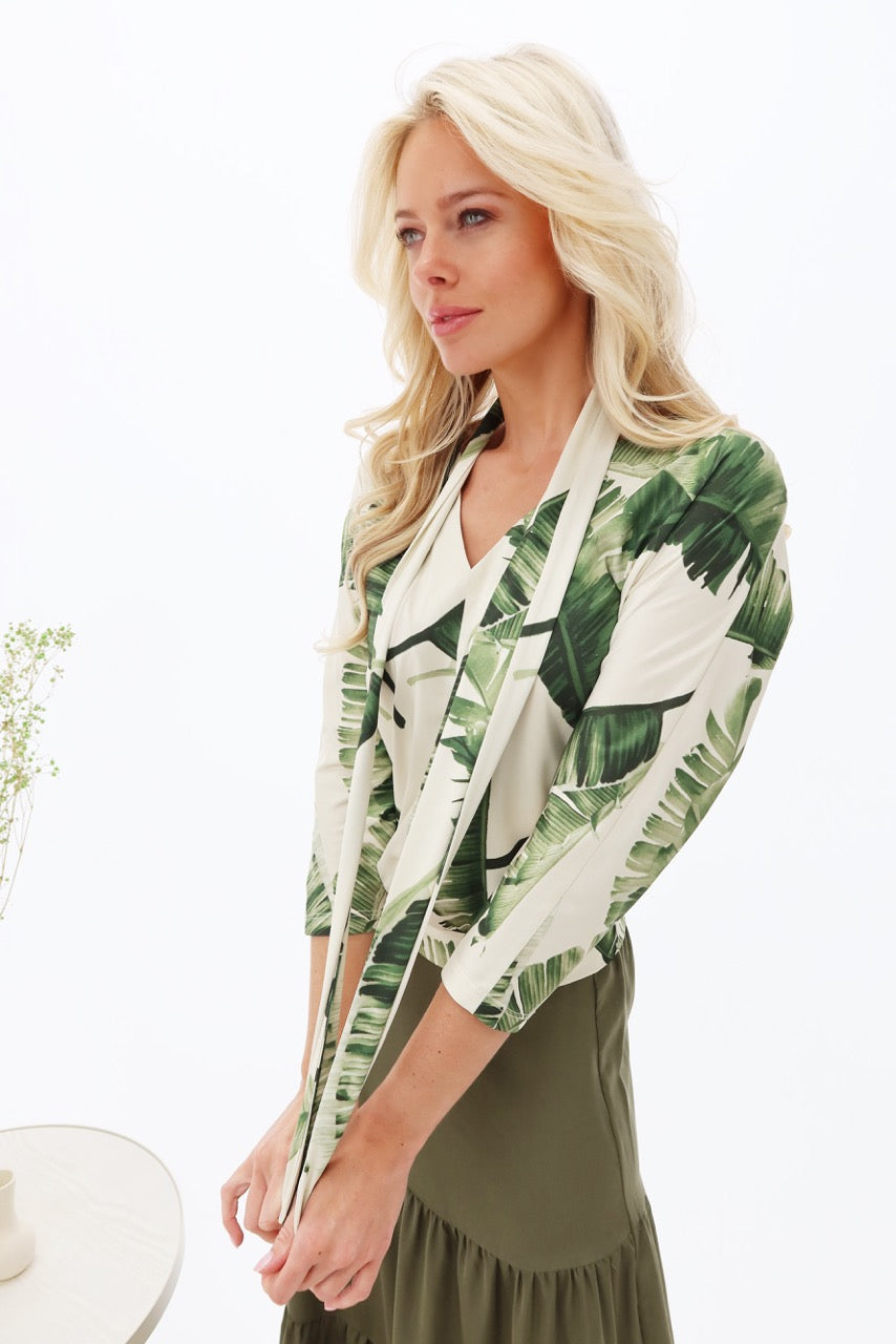 K-design - Topje met print en sjaaltje (Y389) - What Els!
