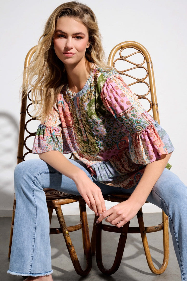K-design - Boot cut jeansbroek met franjes (Y427) - What Els!
