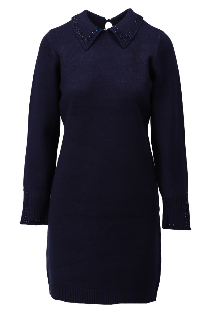 K-Design Jurk met strass - Navy - Navy