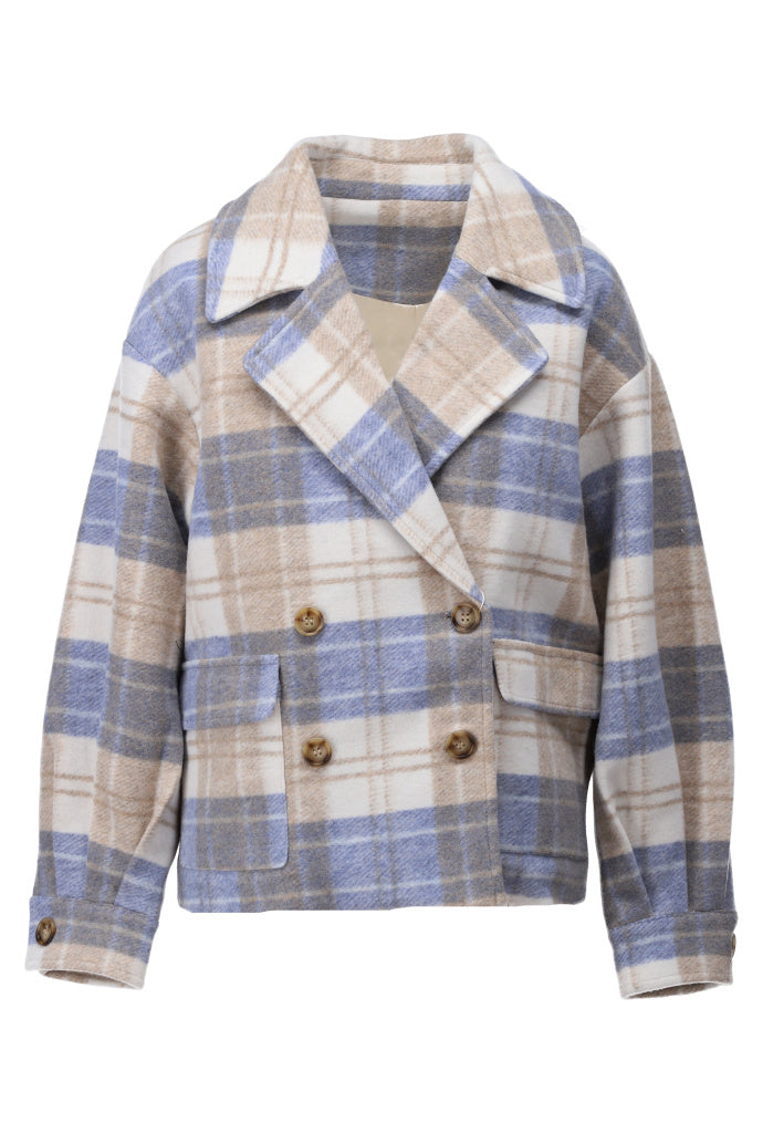K-Design Tartan jas - B906 - Beige - Beige