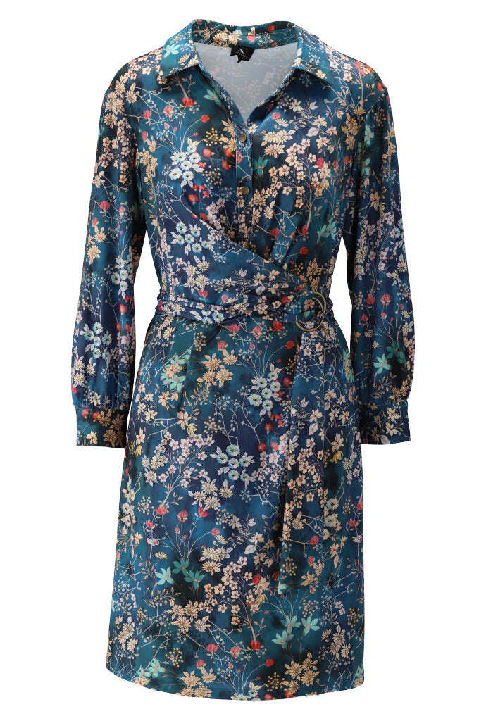 K-design - Mini dress met print en speciale riem (X326) - What Els!