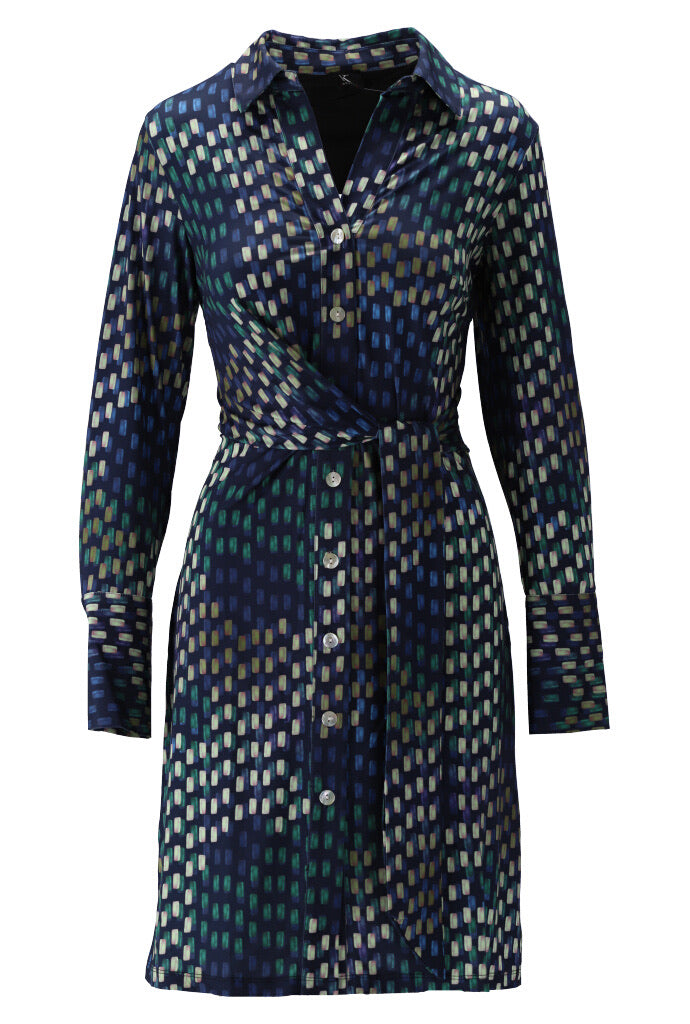K-design - Mini dress met print en speciale riem (X367) - What Els!