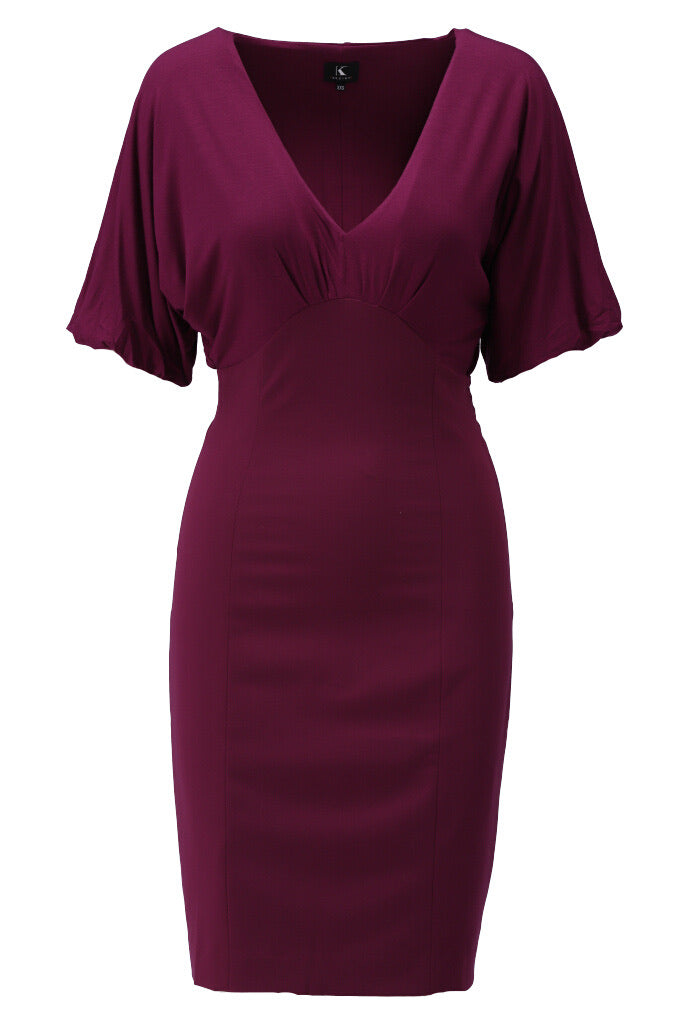 K-design - Midi dress met speciale mouwen (X653) - What Els!