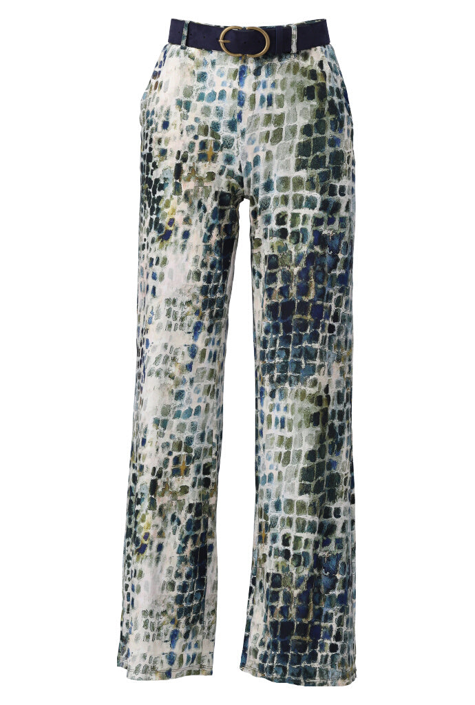 K-design - Broek met reptielenprint en bijpassende riem (Y103) - What Els!