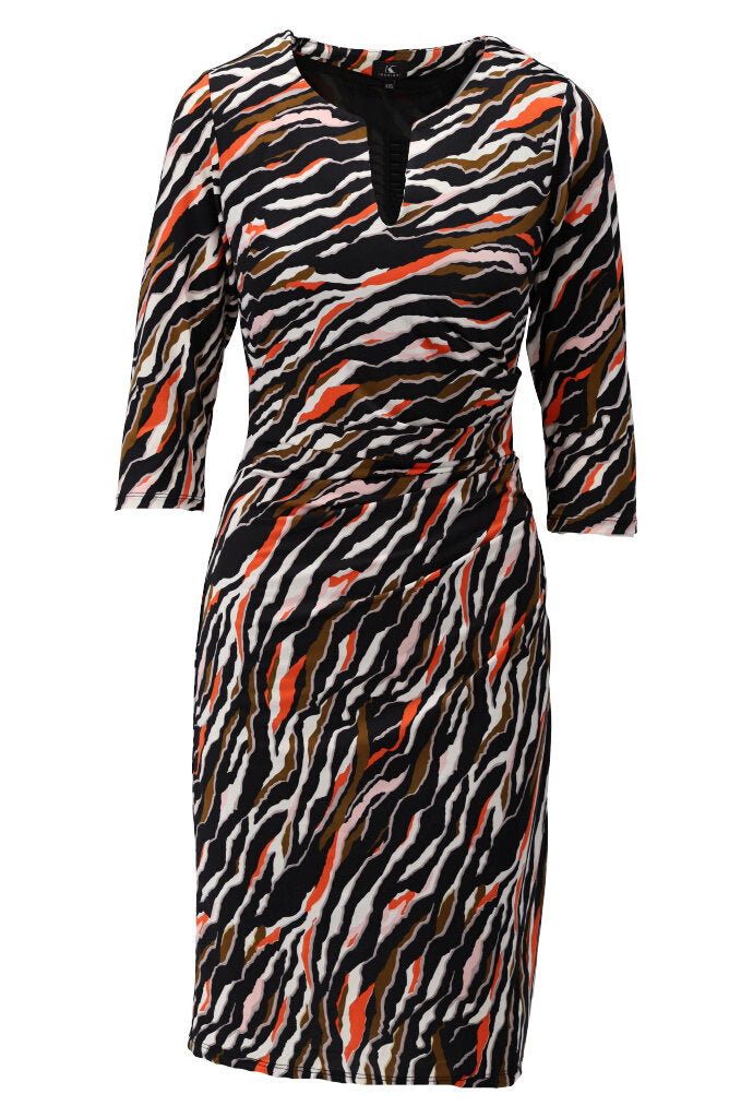 K-design - Mini bodycon dress met safariprint (Y117) - What Els!
