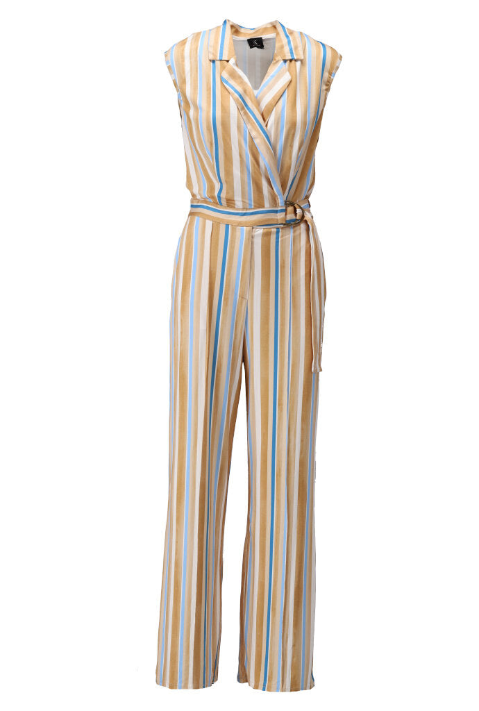 K-design - Gestreepte crossover jumpsuit (Y121) - What Els!