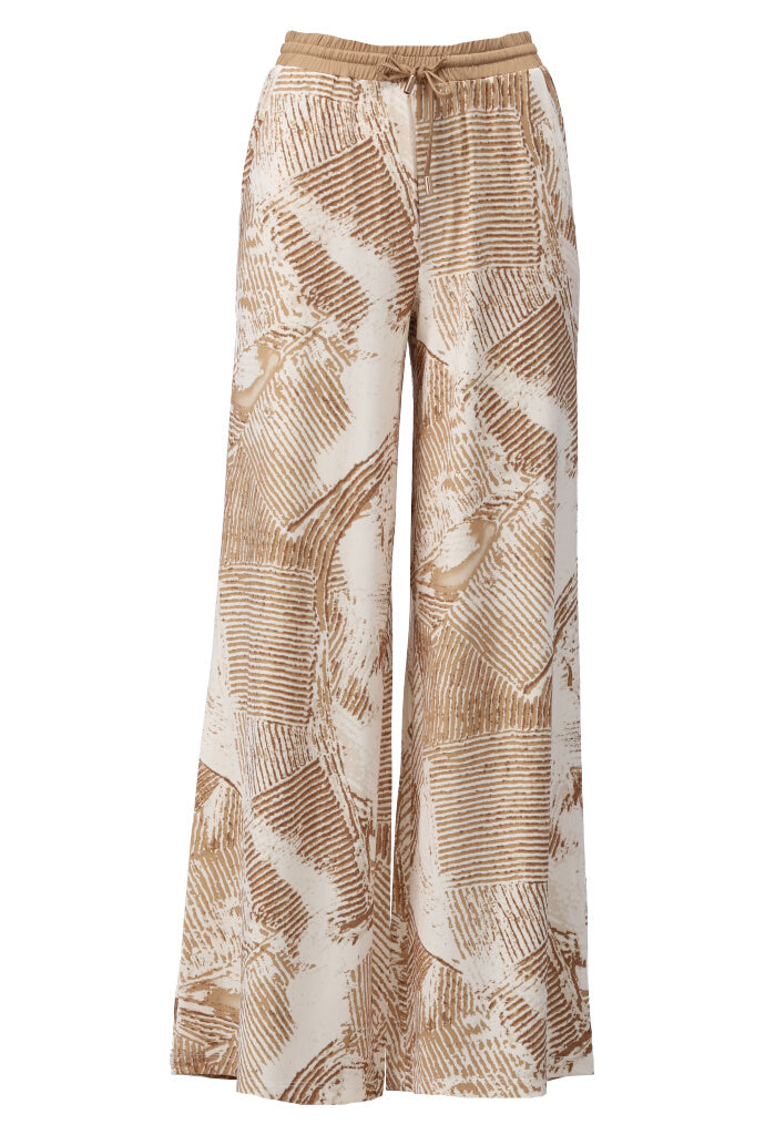 K-design - Broek in joggingstyle met print en trekkoord (Y201) - What Els!