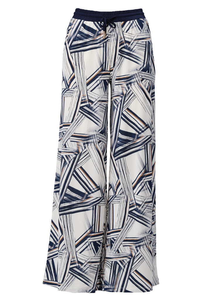 K-design - Broek in joggingstyle met print en trekkoord (Y201) - What Els!