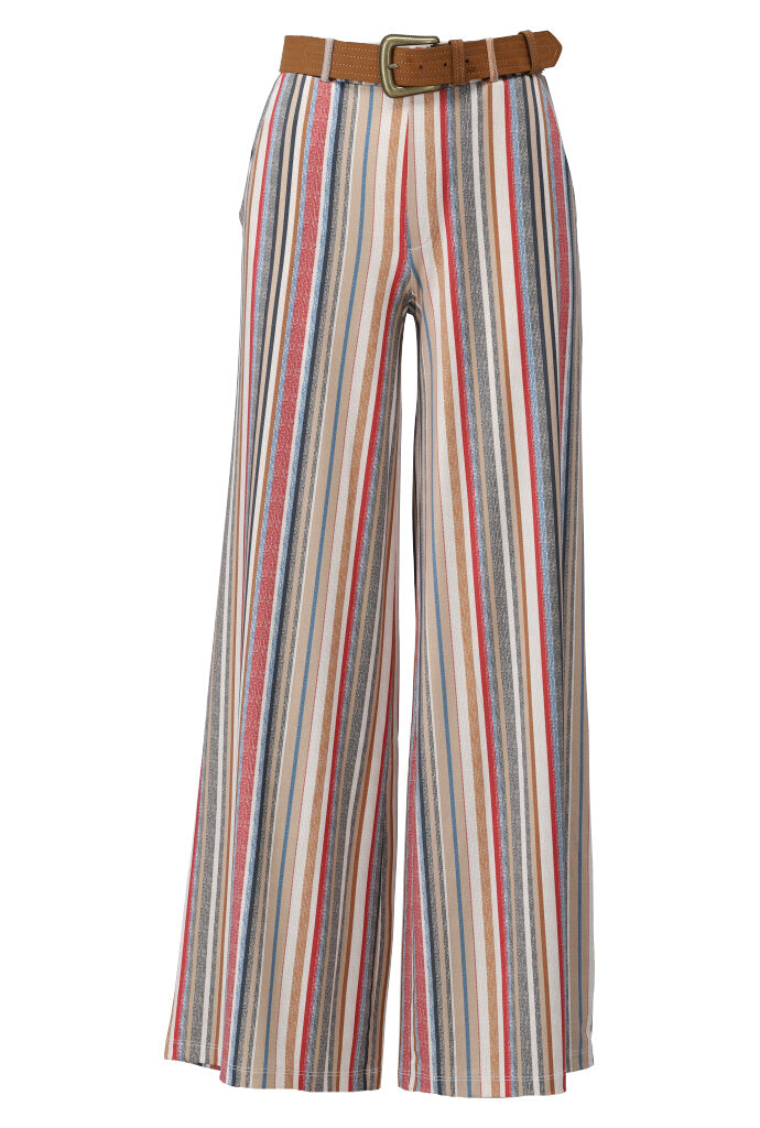 K-design - Gestreepte broek met bijpassende riem (Y205) - What Els!
