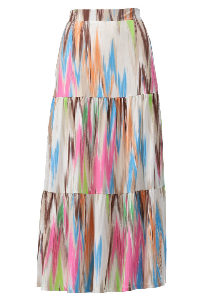 K-design - Rok met print en volants (Y210) - What Els!