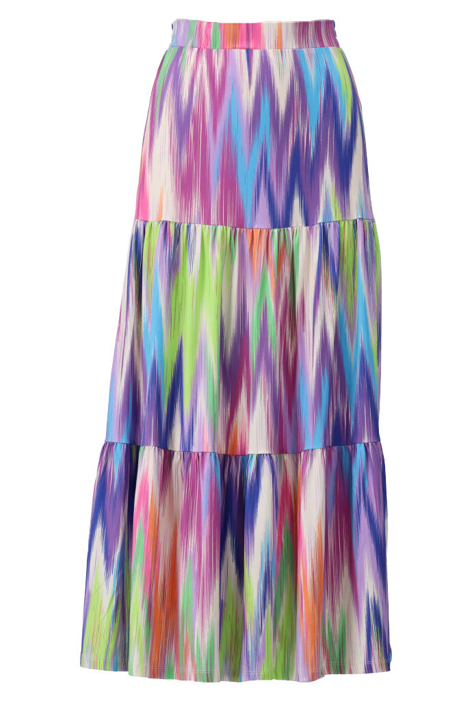 K-design - Rok met print en volants (Y210) - What Els!