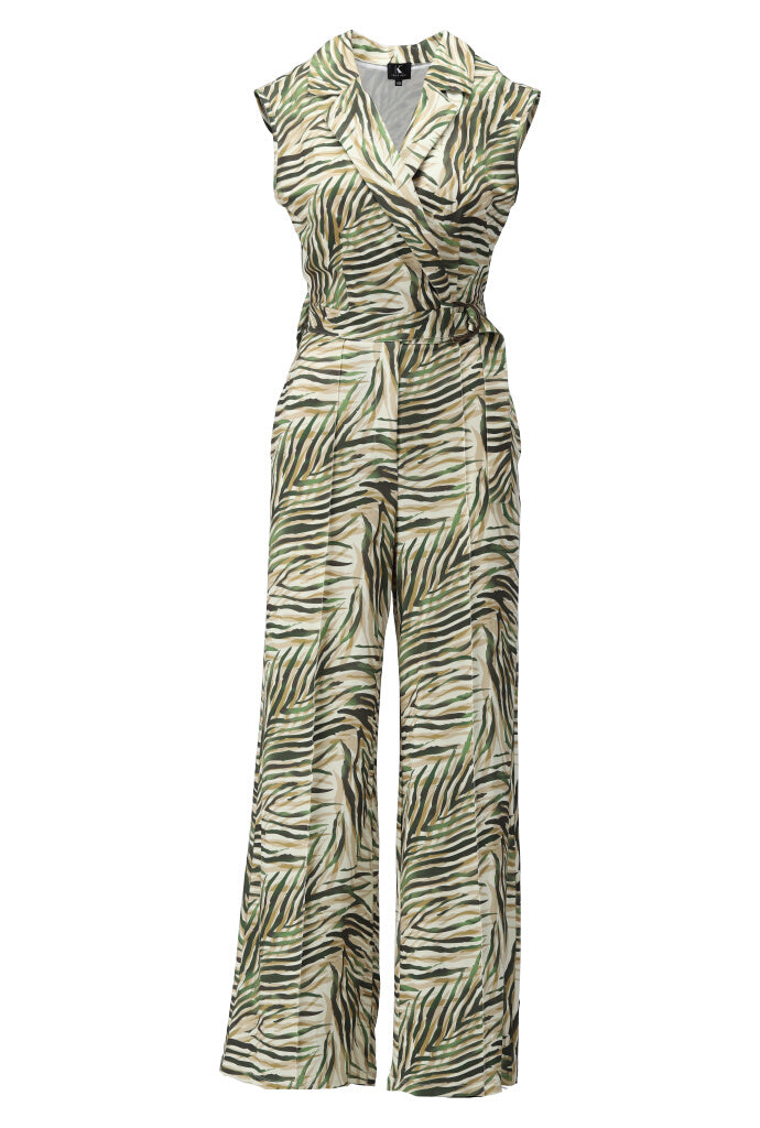 K-design - Crossover jumpsuit met safariprint (Y217) - What Els!