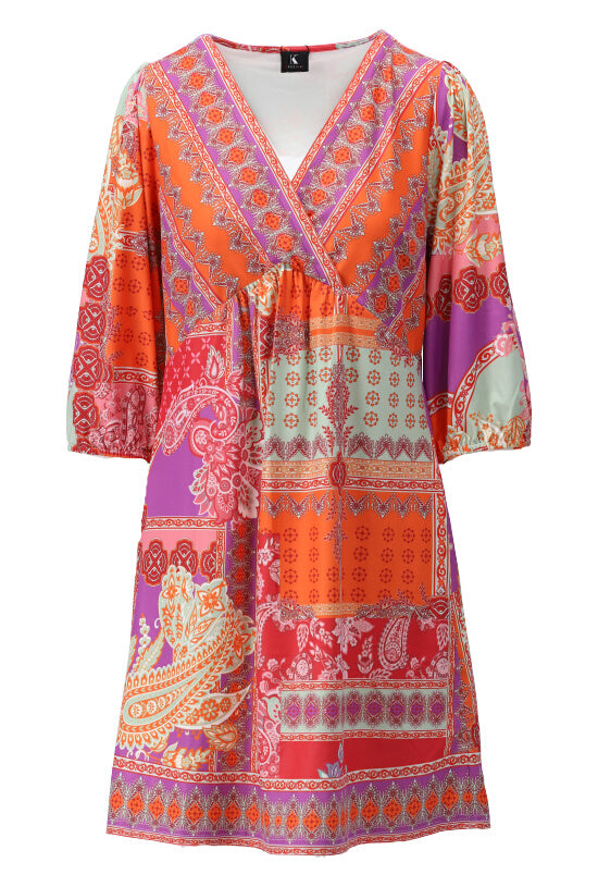 K-design - Mini crossover dress met print (Y255) - What Els!
