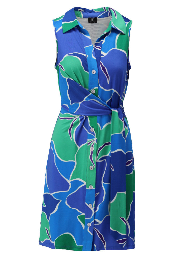 K-design - Mini dress met print en knopen (Y359) - What Els!
