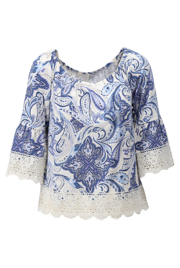 K-design - Topje off shoulder met print (Y364) - What Els!