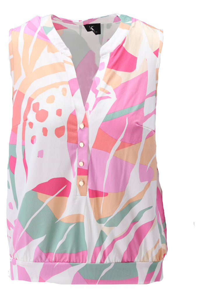 K-design - Topje met print en knopen (Y388) - What Els!