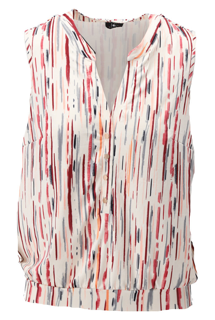 K-design - Topje met print en knopen (Y388) - What Els!