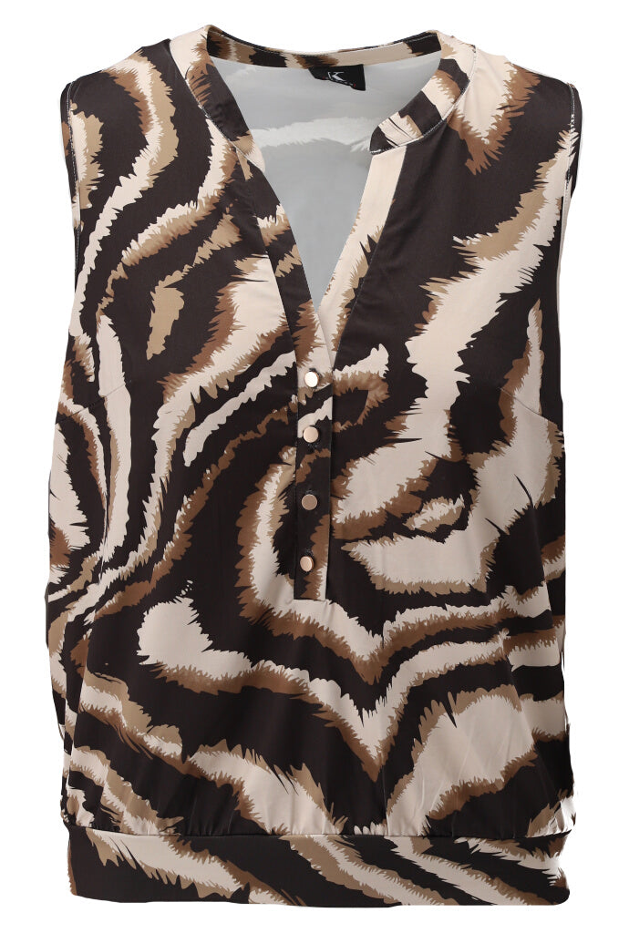 K-design - Topje met print en knopen (Y388) - What Els!