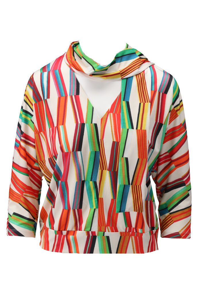 K-design - Topje met print en sjaaltje (Y389) - What Els!