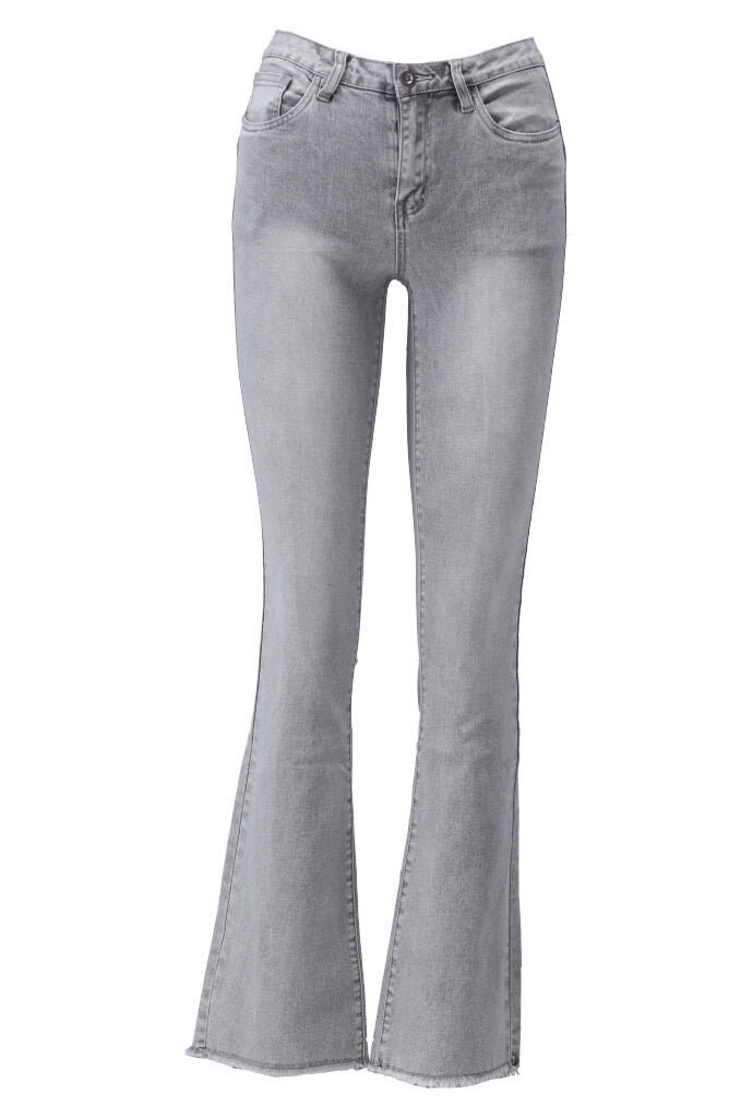K-design - Boot cut jeansbroek met franjes (Y427) - What Els!
