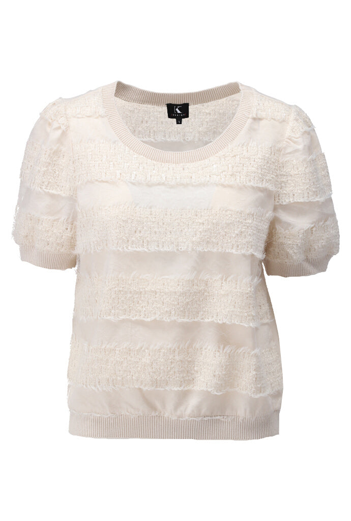K-design - Topje bouclé met korte mouwen (Y600) - What Els!