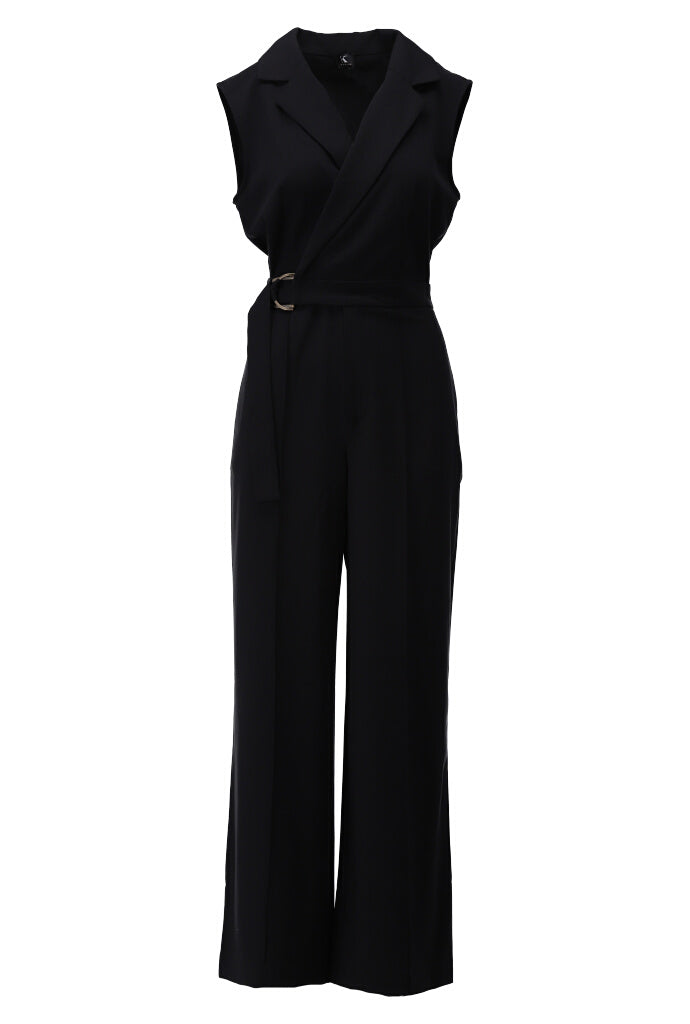 K-design - Crossover jumpsuit met stoffen riem (Y656) - What Els!