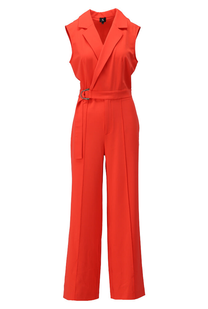 K-design - Crossover jumpsuit met stoffen riem (Y656) - What Els!