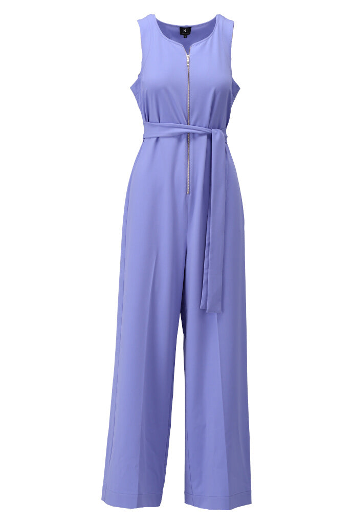 K-design - Jumpsuit met rits en stoffen riem (Y662) - What Els!