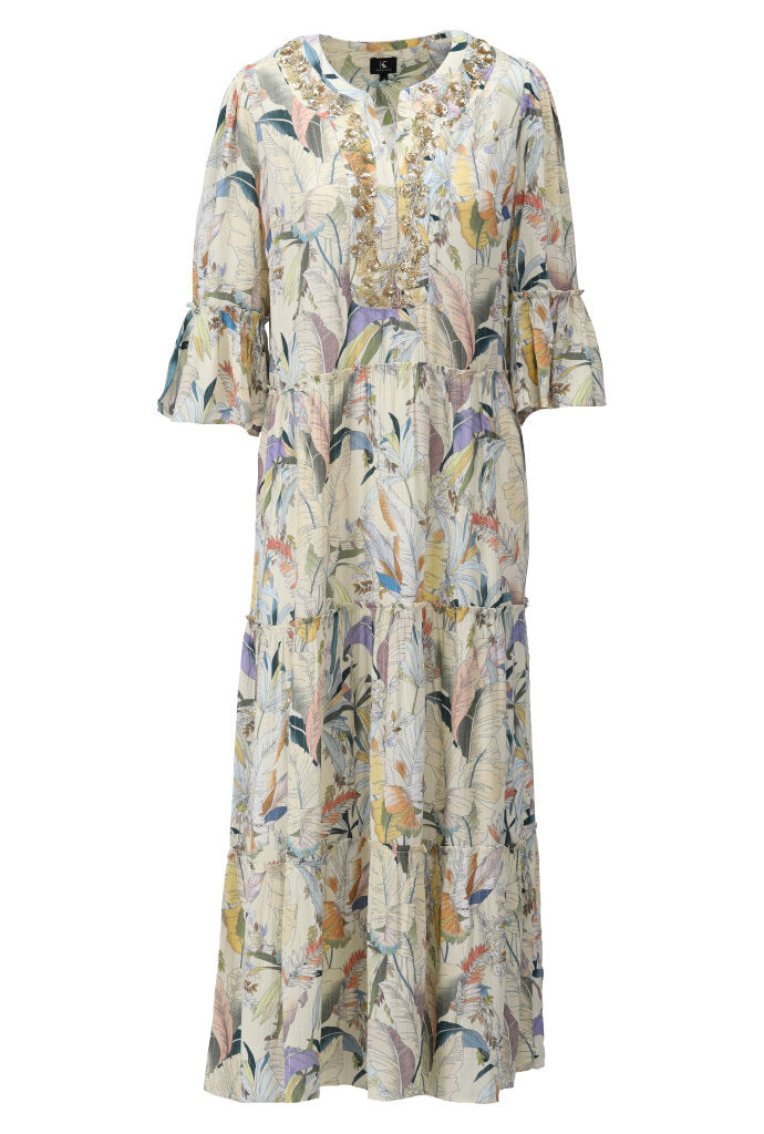 K-design - Maxi dress boho en volant (Y700) - What Els!