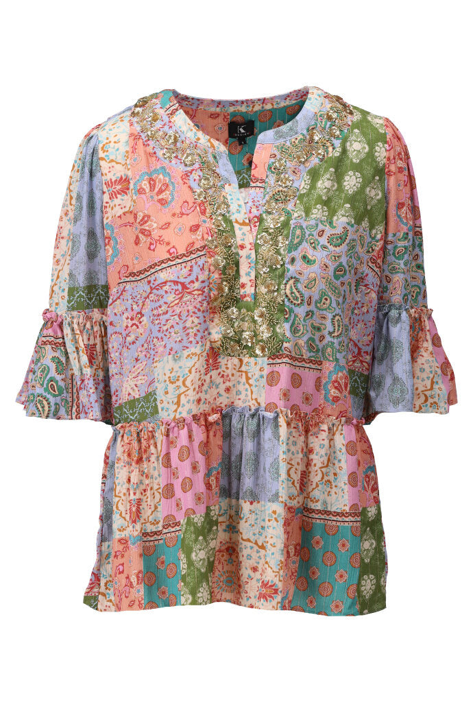 K-design - Topje boho en volant (Y702) - What Els!