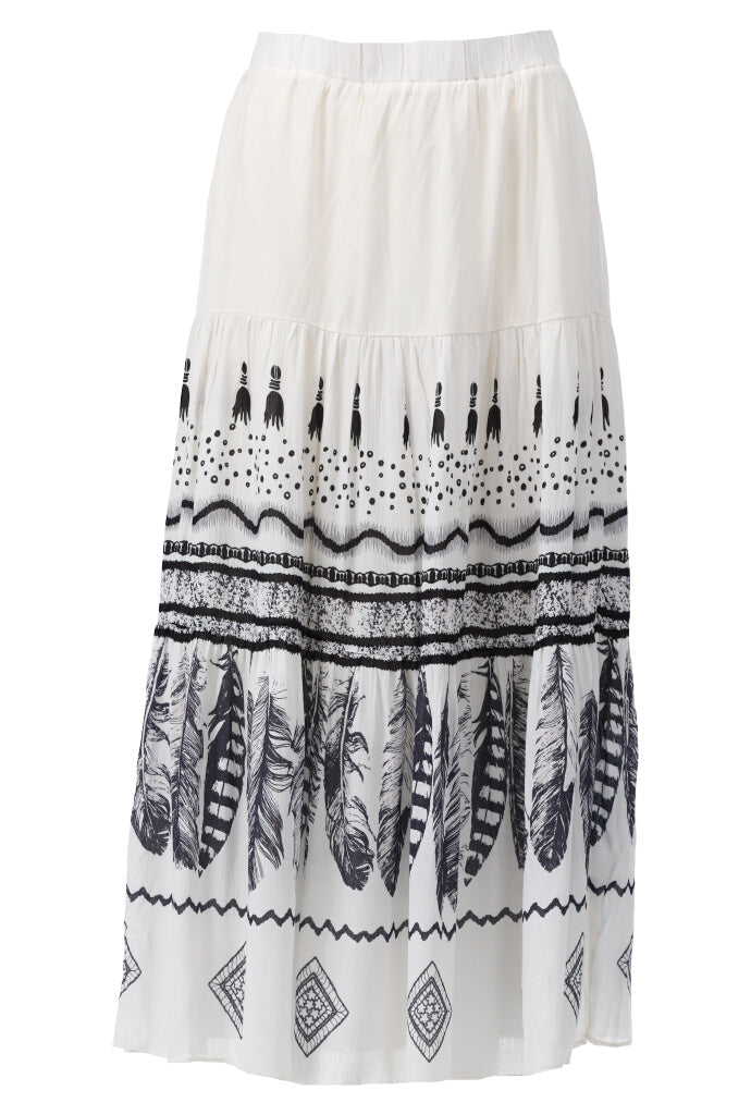 K-design - Rok met print en volant (Y704) - What Els!