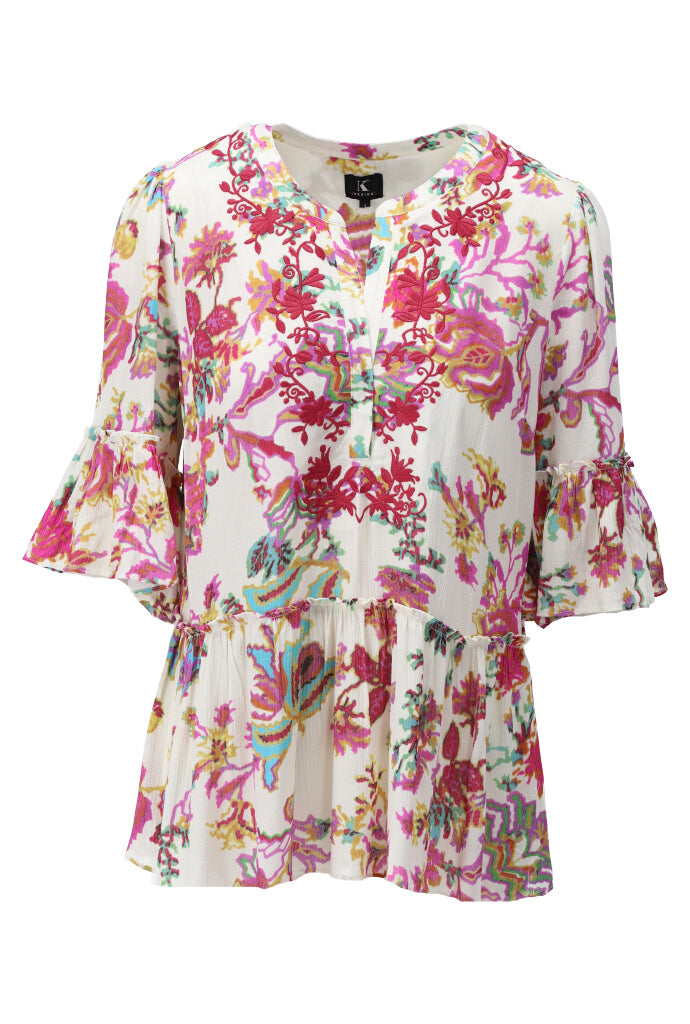 K-design - Topje boho met volant (Y709) - What Els!