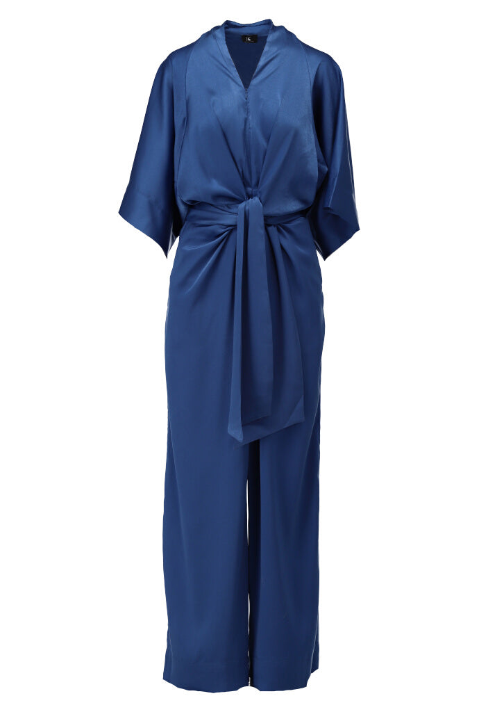 K-design - Jumpsuit met rits en 2/3 mouwen (Y754) - What Els!