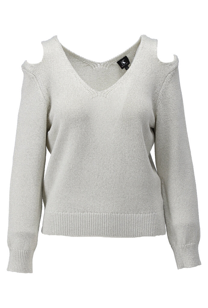 K-design - Pull met lurex en open schouder (Y800) - What Els!