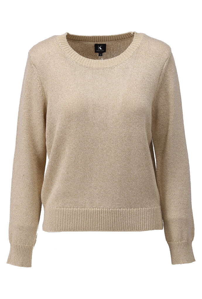 K-design - Pull met ronde hals en lurex (Y801) - What Els!